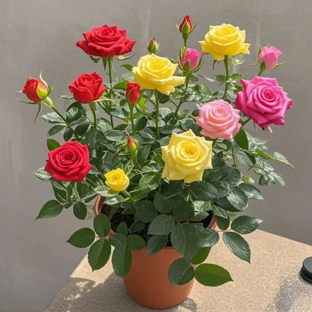 Growing roses indoors